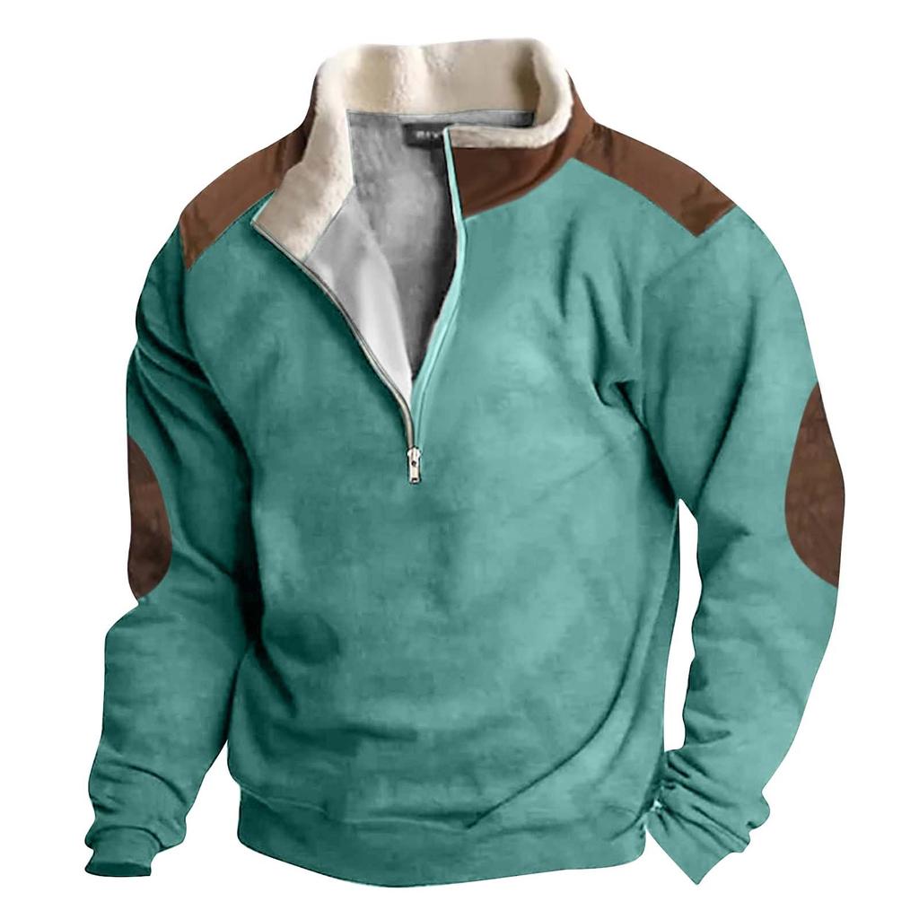 Spring And Men's Standing Collar Sweatshirt Is Outdoor Casual Sweaters Tops