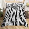 Animal Fur Pattern Duvet Cover Set Tiger Lion Cow Leopard Polyester Comforter Cover With Pillowcase King Queen Size Bedding Set