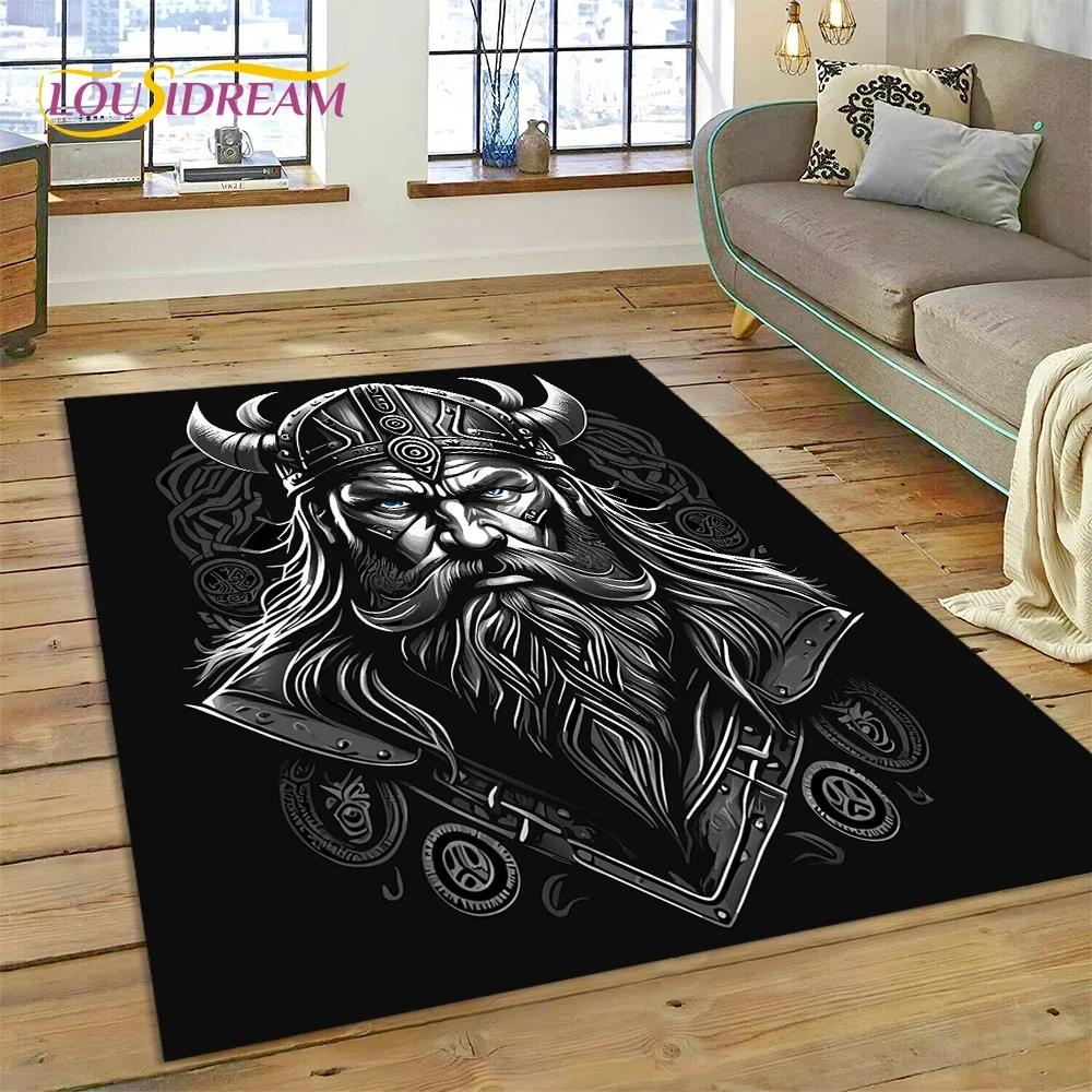 Nordic Viking Odin Valhalla Valknut Carpet Rug для спальни, гостиной, домашнего дивана, украшения, детский игровой большой декоративный напольный коврик