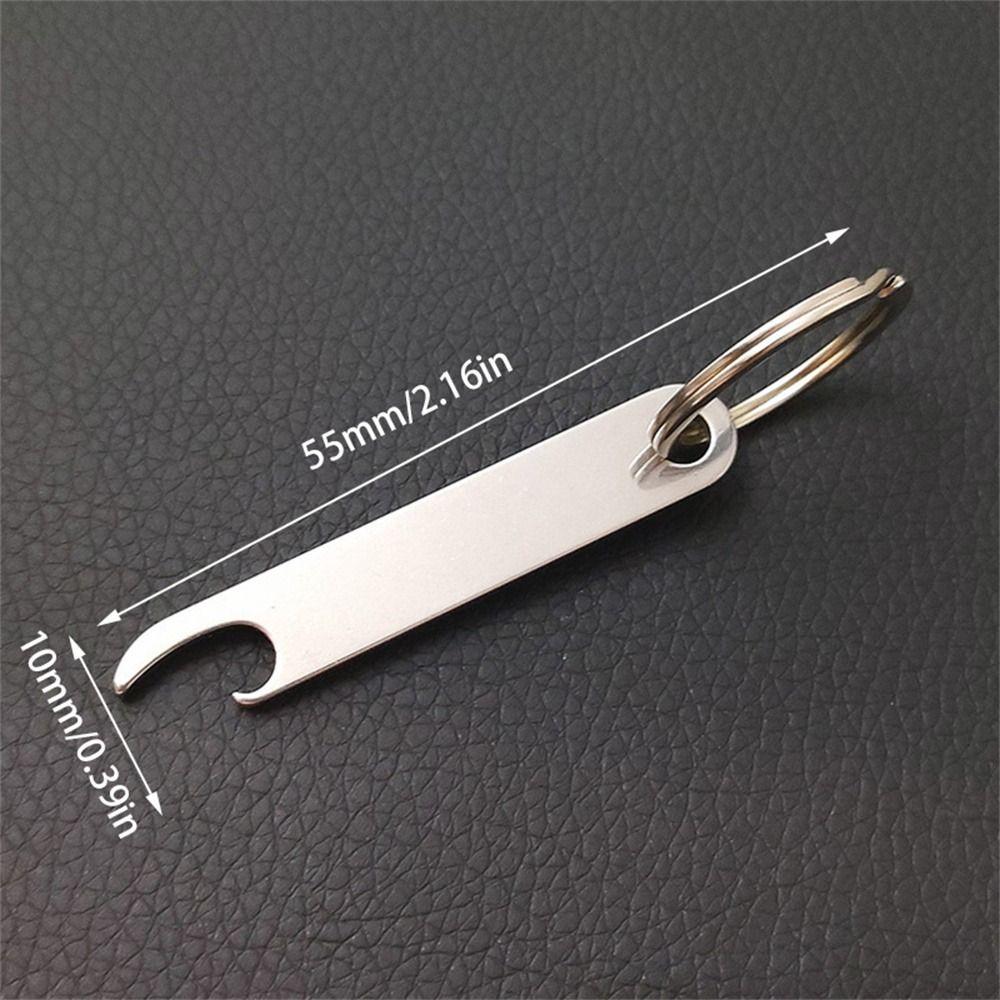 Mini Beer Opener Keyring Stainless Steel Beer Bottle Opener Keychain Portable Survival Tool