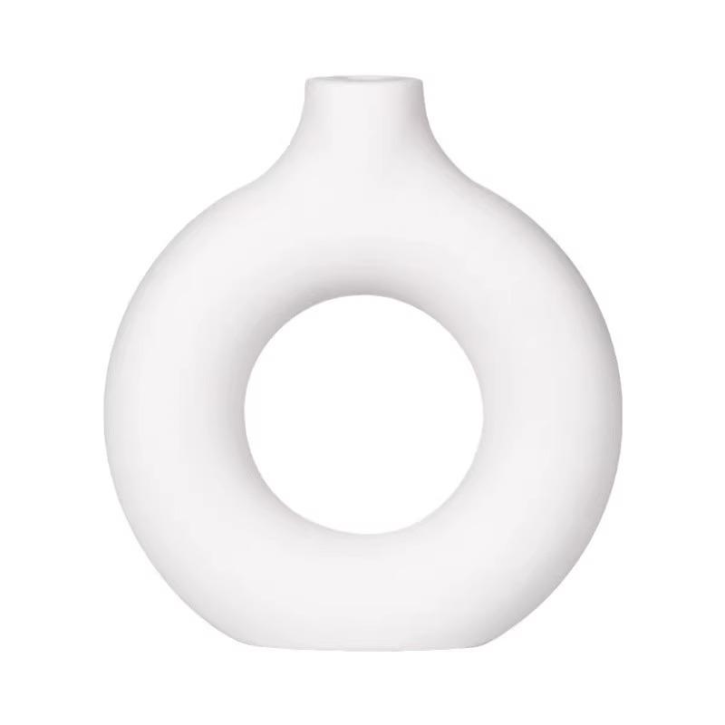 Ваза-донат в скандинавском стиле - Креативный домашний декор для гостиной и обеденного стола, Предложение бесплатной доставки за 0,01 для новых клиентов