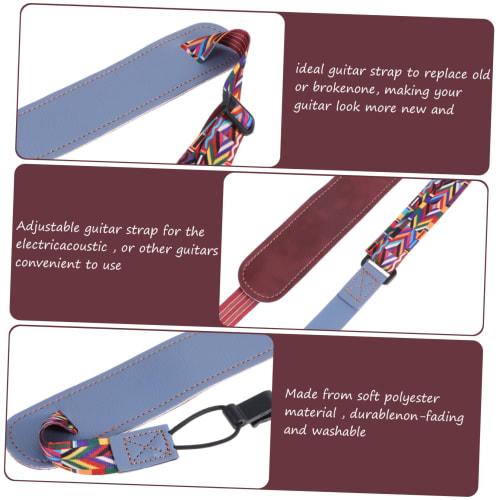 UPKOCH Ukulele Strap, Adjustable, No Drilling Required, Hook-and-Loop Leather, Lightweight and Comfortable, Perfect for Concerts and Practice