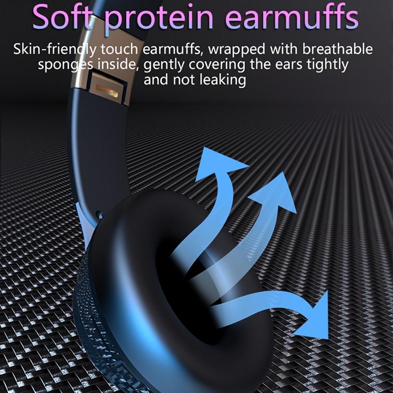 Складные беспроводные Bluetooth-наушники, 3D-стереогарнитура, гарнитура, игровые наушники с шумоподавлением и микрофоном