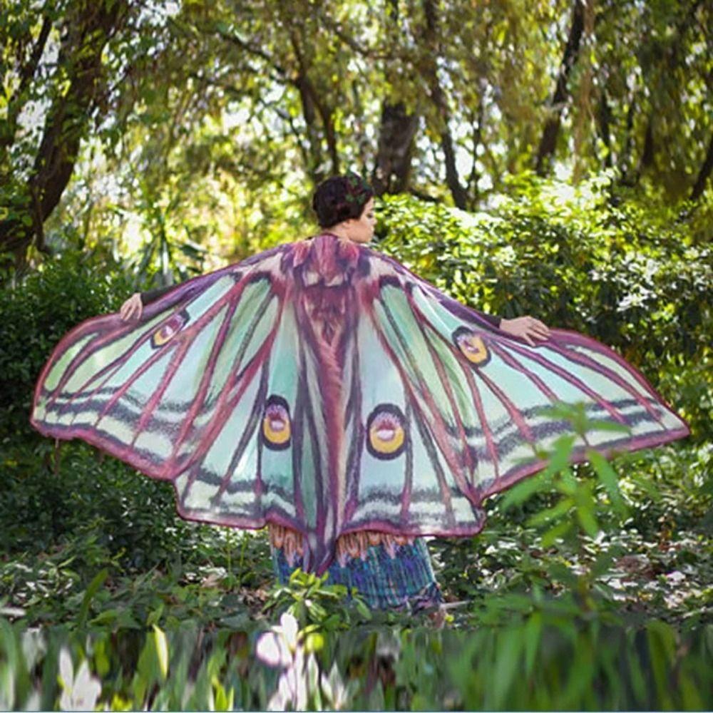 Halloween Butterfly Peacock Shawl Moth Butterfly Cosplay Costumes Beautiful Butterfly Cape Banquet