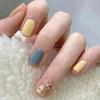 Artificial Nails Short Manicure Patches, Goose Yellow Flowers, Fresh and Popular, Wearable Nails