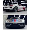 1/18 Porsche 918 Spyder Martini Сплав Модель Спортивного Автомобиля Литые Металлические Игрушки Гоночный Автомобиль Транспортные Средства Модель Симуляция Звук и Свет Детский Подарок