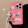 Чехол в стиле Ins для щенка-косточки для мобильного телефона iPhone16, чехол для Apple 15 для 17pro Max, цепочка для подвешивания 13 трехмерный