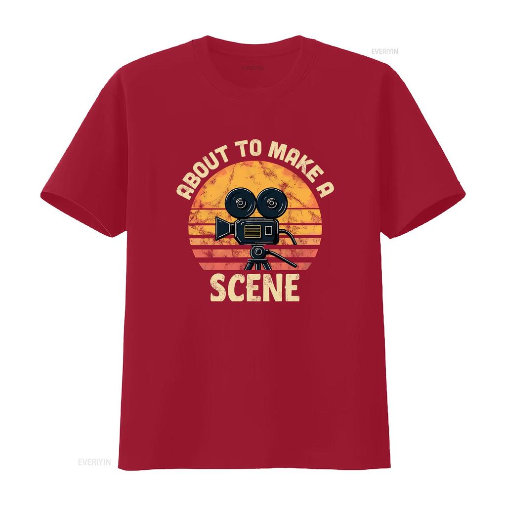 Filmmaker T Shirt Sweat Funny Filmmaking Film Director For Her Him Enthusiast Movie Maker Crew Vintage Washed Breathable