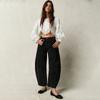 Long Pants Casual Fashion Solid Colour Loose Mid Waist Straight Women's Jeans