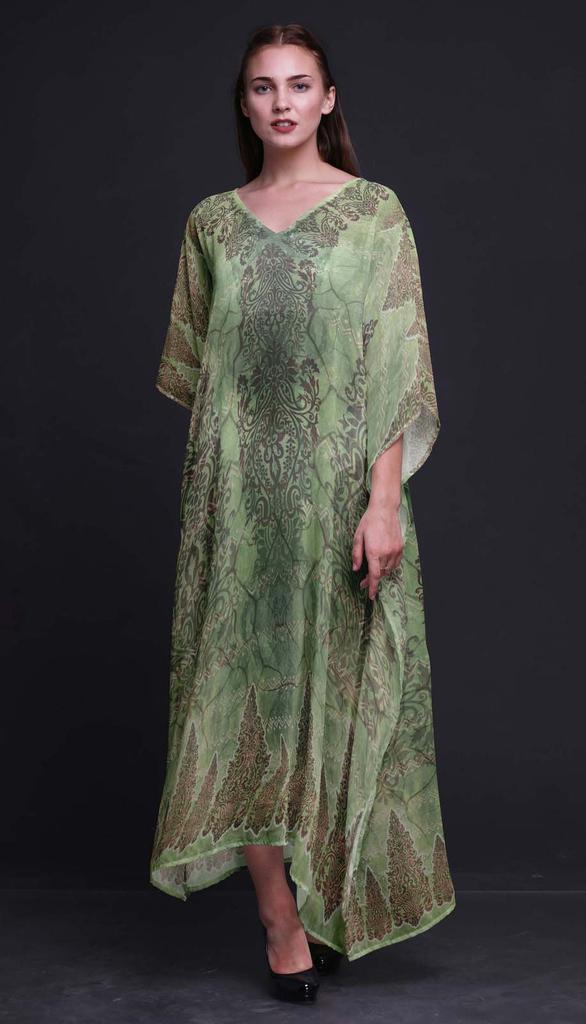 Phagun Floral & Paisley Ladies Kaftan Holiday Loungewear Maxi Dress Beach