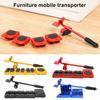 Инструмент для перемещения мебели Грузоподъемность 220 фунтов Портативный инструмент для перемещения мебели Слайдеры с регулируемой высотой подъемного инструмента Рычаг