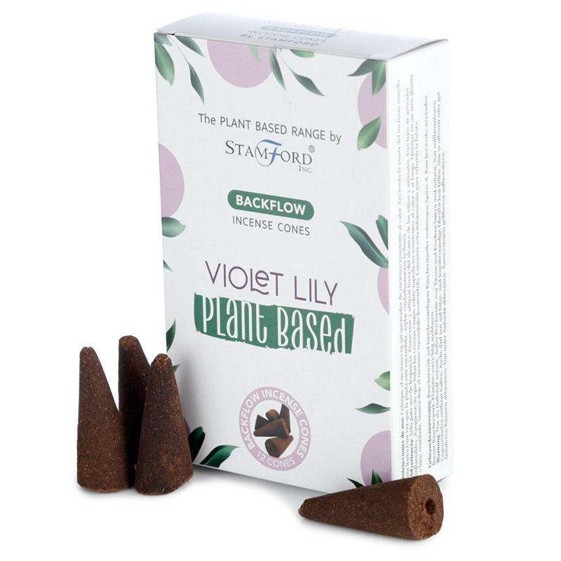 5x Backflow Incense Cones Violet Lilly 12 Pack