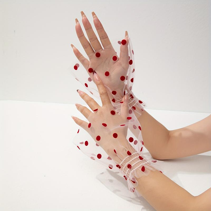 Идеальное Сочетание Элегантный Тонкий Кружевной Съемный Рукав-Клеш Сетчатый Эластичный Свитер Манжеты на Запястье Одежда Декоративный