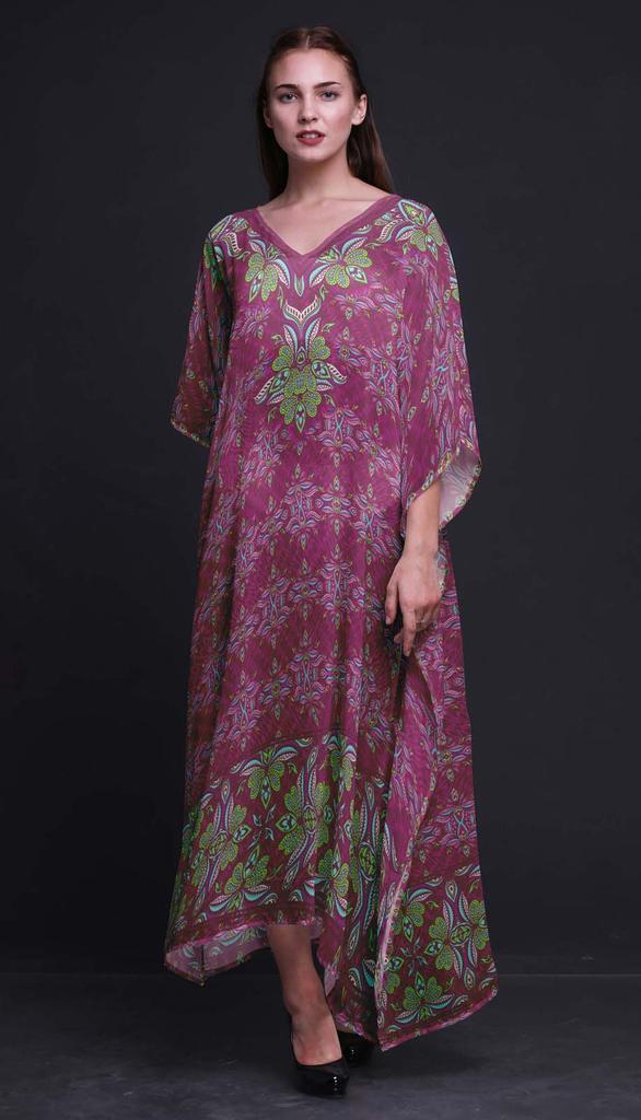 Phagun Цветочный этнический женский кафтан больших размеров летняя одежда пляжная накидка кимоно