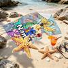 Custom Name Personalized Game Rainbow Friends Print Beach Towel, for Trip Camping Beach Party Home Decor, Birthday Gift for Family & Friends