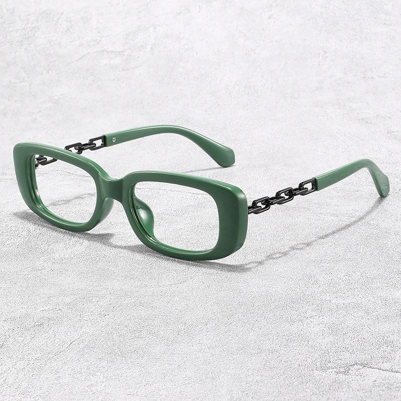 Personalized metal chain legs fashion middle-aged and elderly anti-blue reading glasses trendy computer goggles