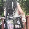 Большая емкость Itabag Хранение Однотонный Прозрачный Дисплей Японский стиль Сумка Новый студент Регулируемый плечевой ремень Сумка через плечо