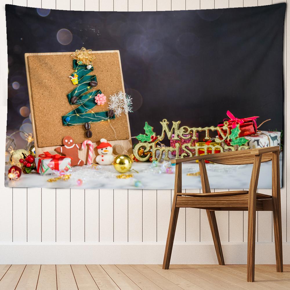 Christmas Tapestry Wall Hanging Christmas Aesthetic Room Bohemian Psychedelic Mandala Home Dormitory Wall