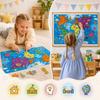 [PACZA] Tourist map of the world, continents, felt, Velcro, 100x70cm Z3491