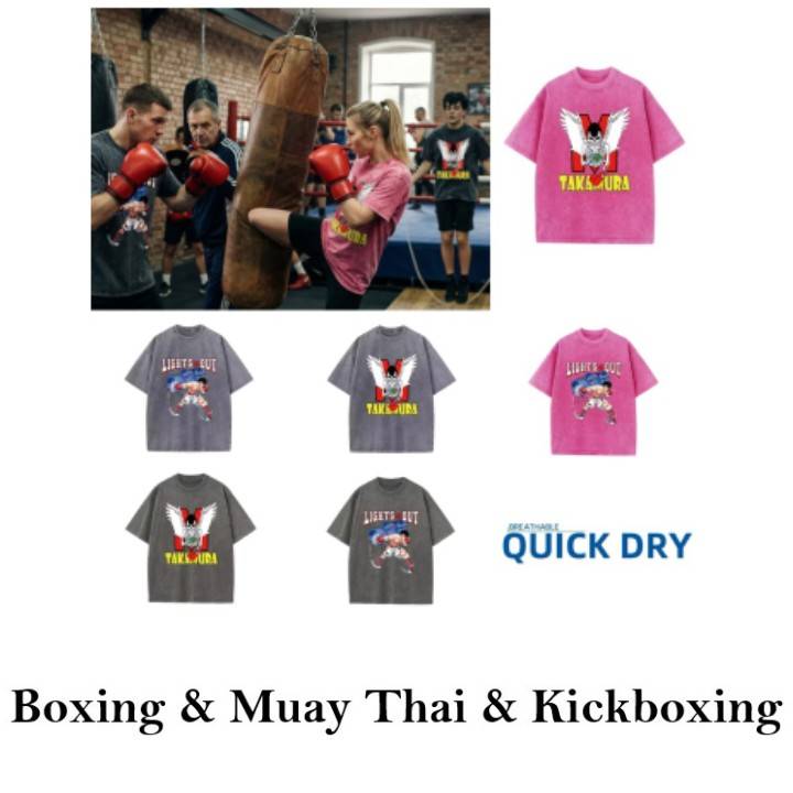 T-shirt Ippo Takamura Skull Cartoon Animation MMA Boxing Muay Thai Kickboxing Print 3D Training Short Sleeve Fitness Gym Workout Sport Unisex