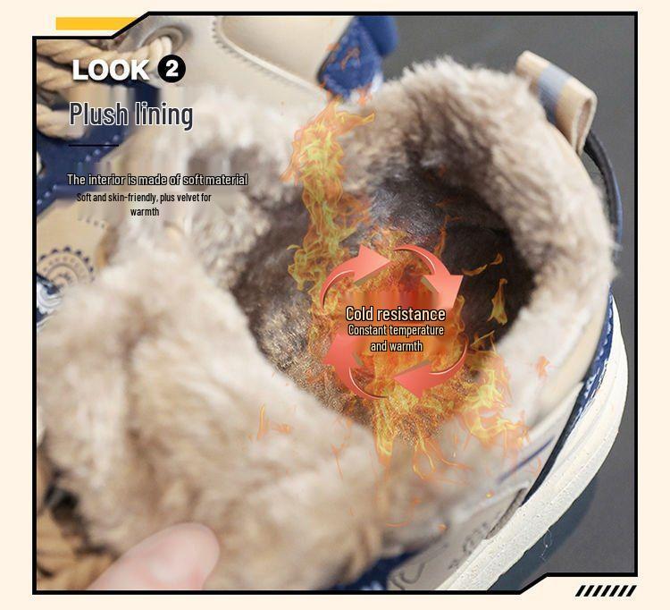 Men's & Women's Korean Style Fleece-Lined High-Top Sneakers