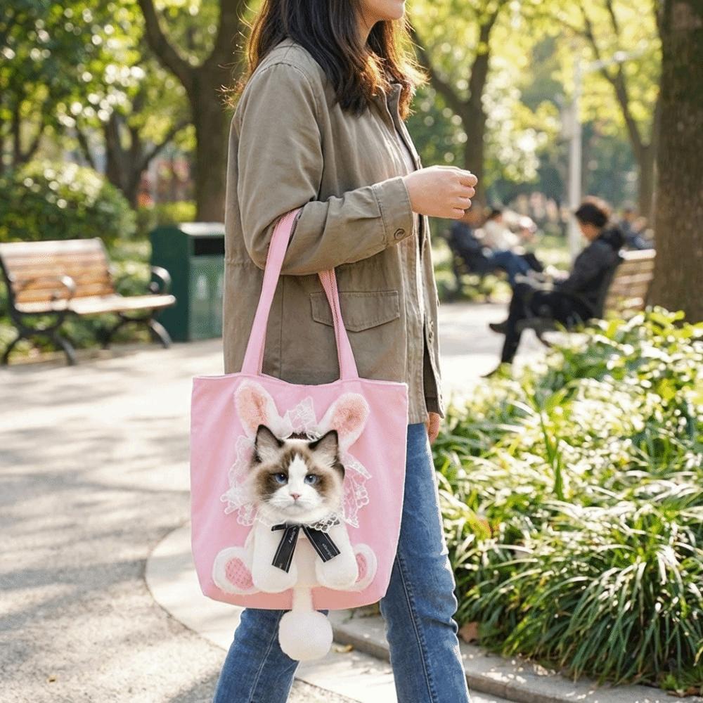 Cartoon Pet Outing Bag Soft Lining Puppy Sling Bag Pet Tote Bag Dog Backpack  Kitten