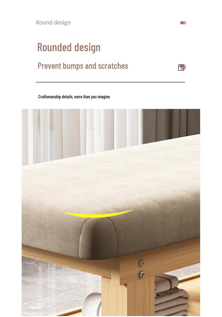 Solid Wood Beauty Massage Bed for Spa and Salon Treatments