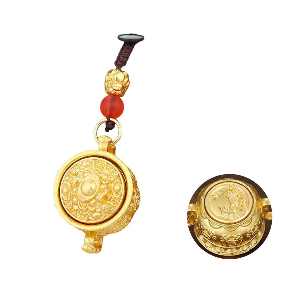 Подвеска-брелок с символом китайского зодиака, символизирующая удачу и богатство, изготовленная из прочного металла с изысканными деталями.