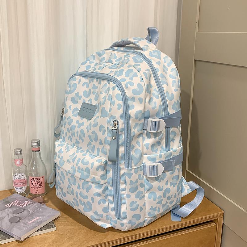 Рюкзак с леопардовым принтом для ученика средней школы, легкий школьный рюкзак, рюкзак большой вместимости для девочки