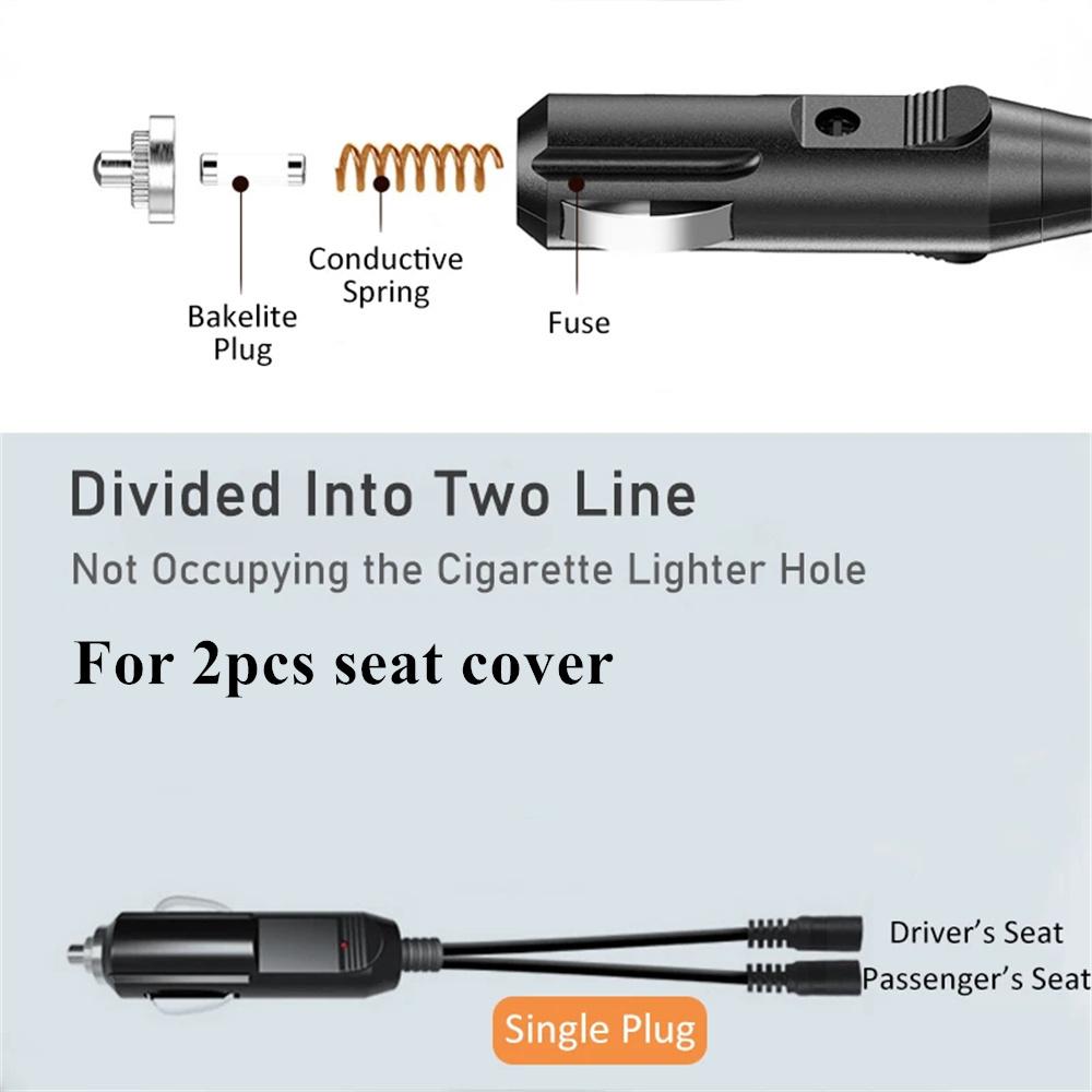 2pc Heated Car Seat Cover Car Heating Cushion Back Warmer Heating Pads One Pair