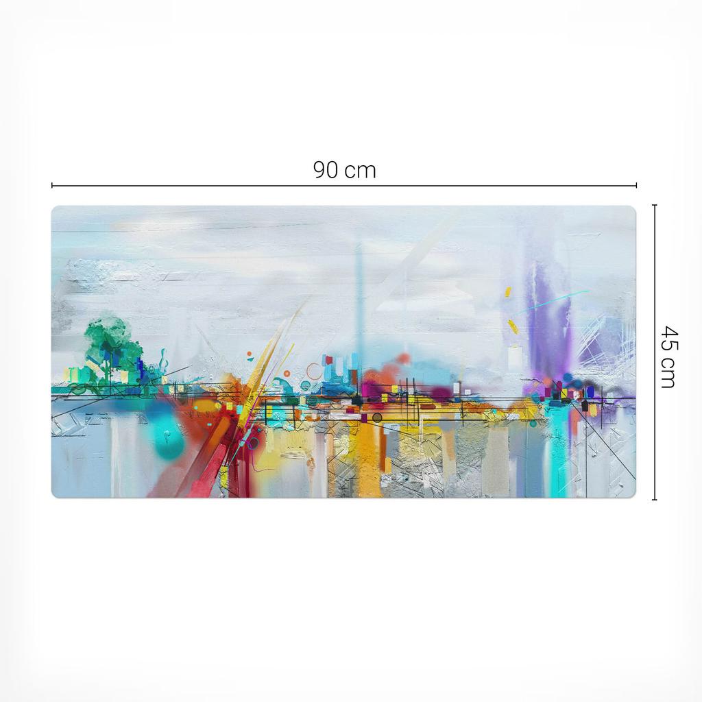 Modern Desk Mat for Remote Work Abstract Landscape 90x45 cm