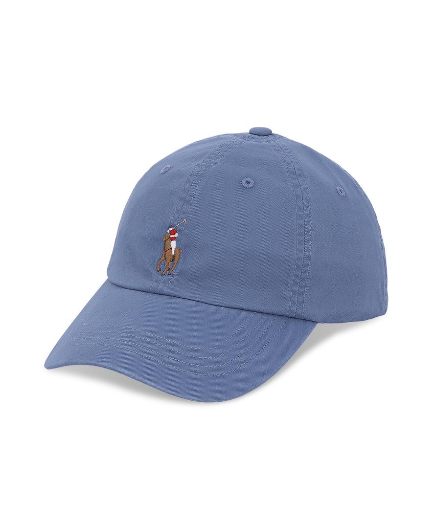 Кепка-бейсболка POLO RALPH LAUREN из эластичного хлопкового твила - Синяя