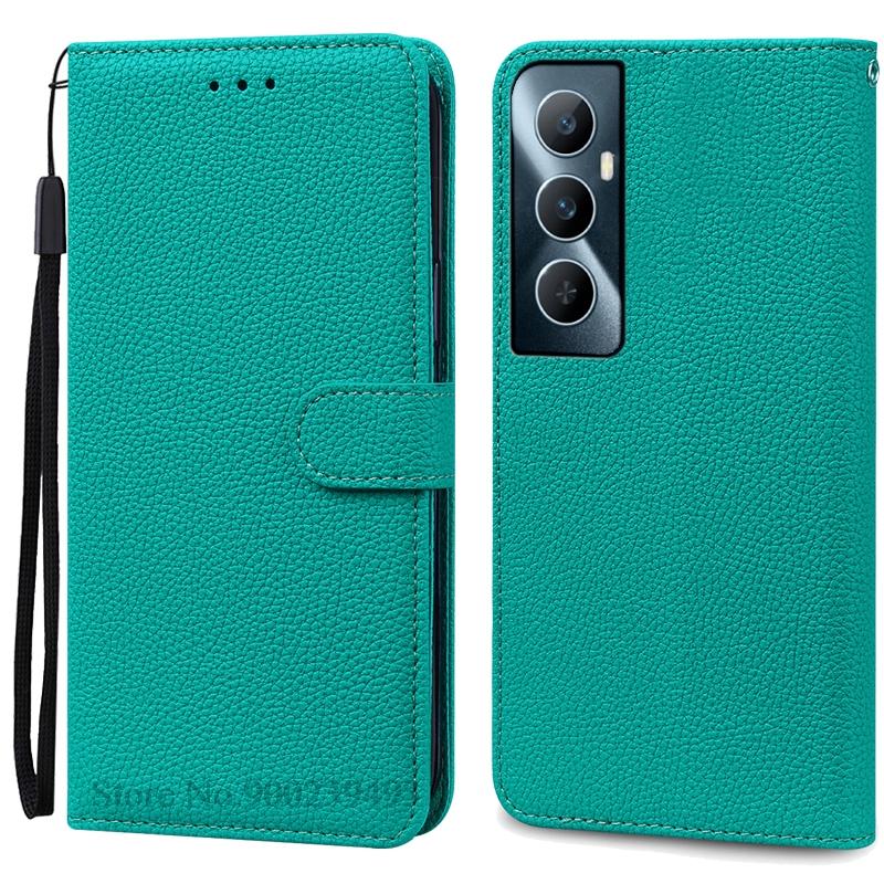 Для Realme C65 Чехол Мягкий Силиконовый Кошелек Кожаный Чехол Для Realme C65 Чехол Флип-Книжка Чехол Телефон Чехол Fundas Shell