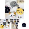 Adorable Cartoon Cat Plush Coin Wallet Keychain Decorative Coin Pouch Wholesale