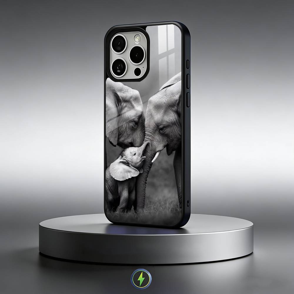 Elephant Baby Nature Phone Case For iPhone17,16,15,14,13,12,11 Plus,Pro Max Magnetic For Magsafe Wireless Charging