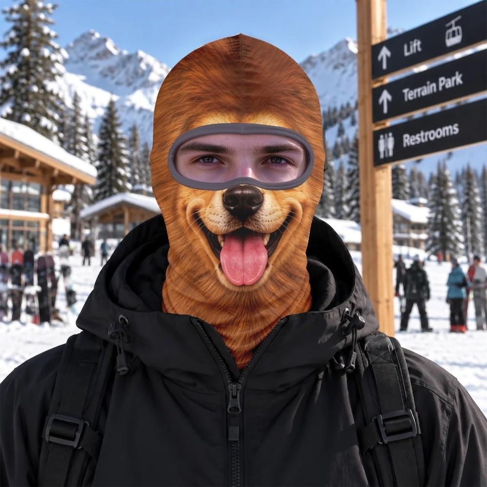 Windproof Balaclava Ski Mask 3D Printed Neck Gaiter Novelty Face Cover Skiing