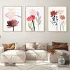 Peony Flowers Watercolor Painting Nordic Posters Canvas Painting Wall Art Prints Picture for Living Room Interior Home Decor No Frame