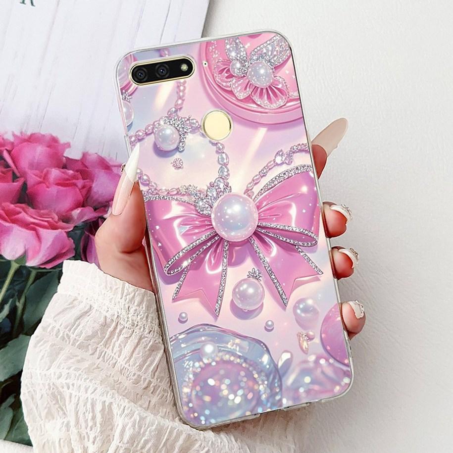For Huawei Y6 2018 Case ATU-L21 ATU-L22 Cover Luxury Marble Butterfly Soft Silicone Phone Cover For Huawei Y6 Prime 2018 Carcasa