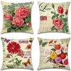 Ретро Растение Цветочный Принт Лен Наволочка Дом Гостиная Диван Автомобильная Подушка