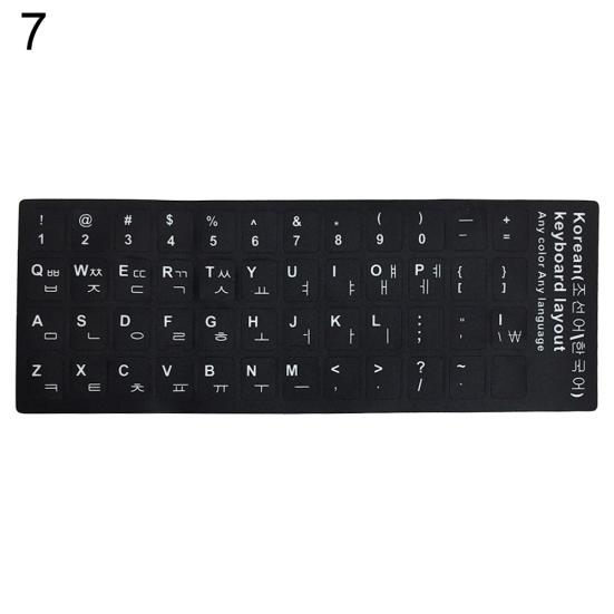 Русские, испанские, английские, французские буквы, наклейки на клавиатуру портативного компьютера, ПК