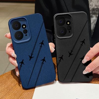 Мягкий силиконовый однотонный чехол для Xiaomi 13t Poco X6 F6 Pro Redmi Note 14 13 12 11 10 Pro Aircraft Print Leather Противоударный защитный чехол для объектива