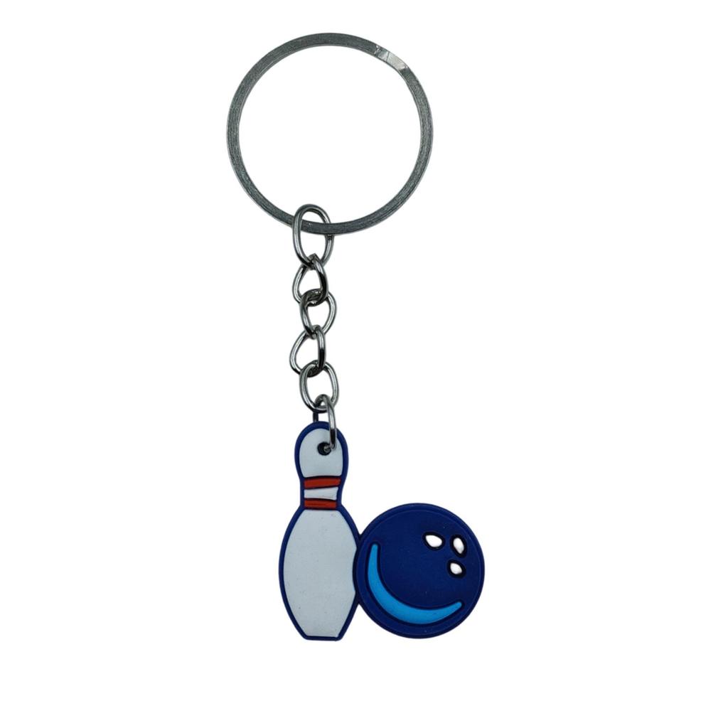 Creative Sports Keychain: Soft PVC Rubber Keyring for Football, Basketball, Volleyball, Rugby Bag Pendant
