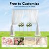 Wedding Backdrop Stand Gold, 6.56FT Balloon Arch Stand Kit with Flower Stands for Party Photo Booth Background