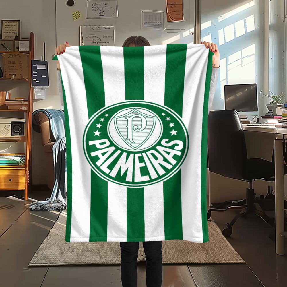 1Pc Palmeiras Print Flannel Blanket High Quality Warm Comfortable Cover for All Seasons Perfect for Gifts Home Decor