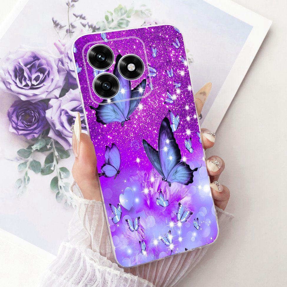 Case For Honor X5C Plus Cover Transparent Luxury Cute Cat Fashion Butterfly Cool Painted Casing For Honor X5cPlus