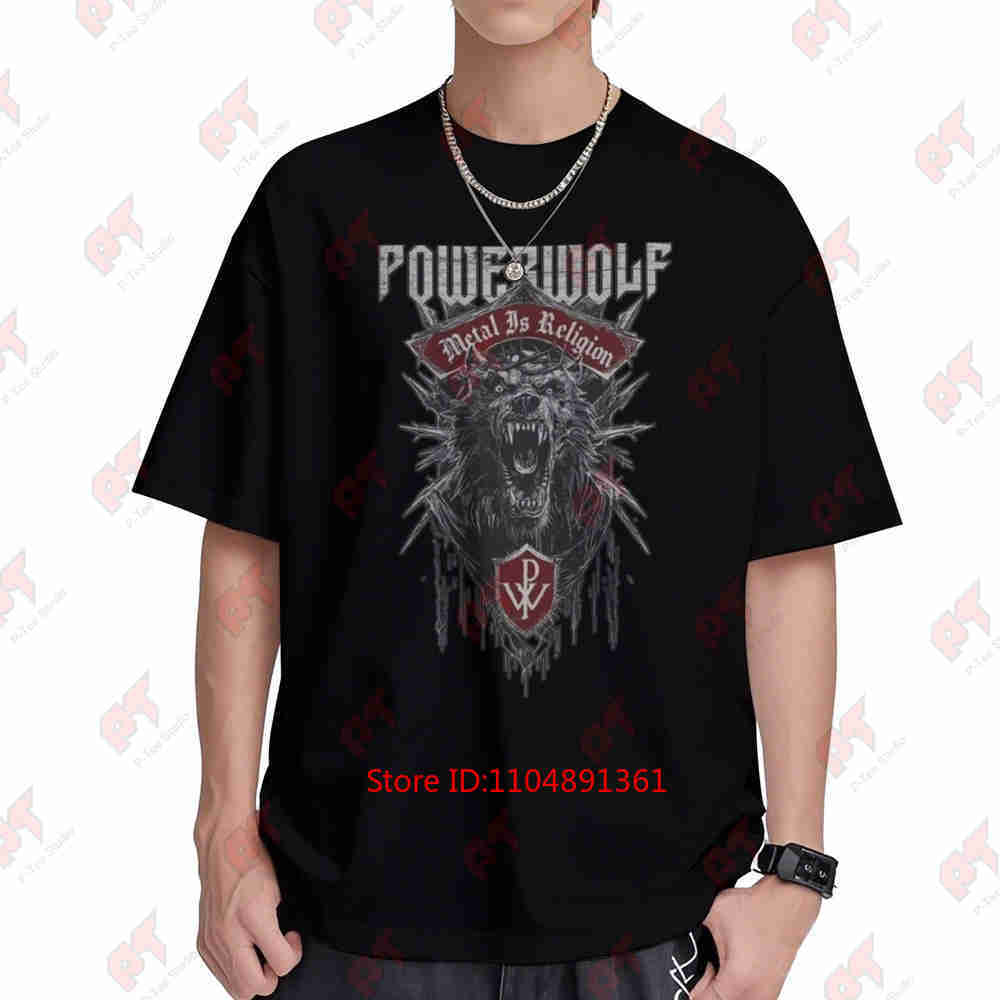Wolf And Crossed Swords Short Sleeve Tee 100 Cotton TShirt