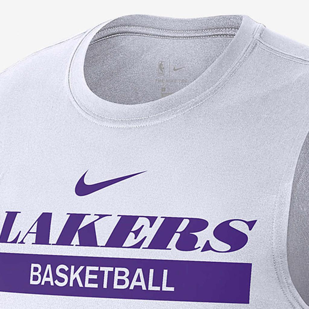 Nike Мужская футболка без рукавов с буквенным принтом Los Angeles Lakers, белая DR6771-100