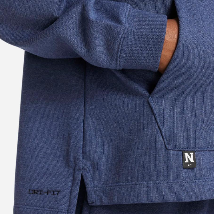 Nike Худи для тренировок Dri-FIT Athletics с однотонным логотипом для детей, темно-синий, DX5374-410