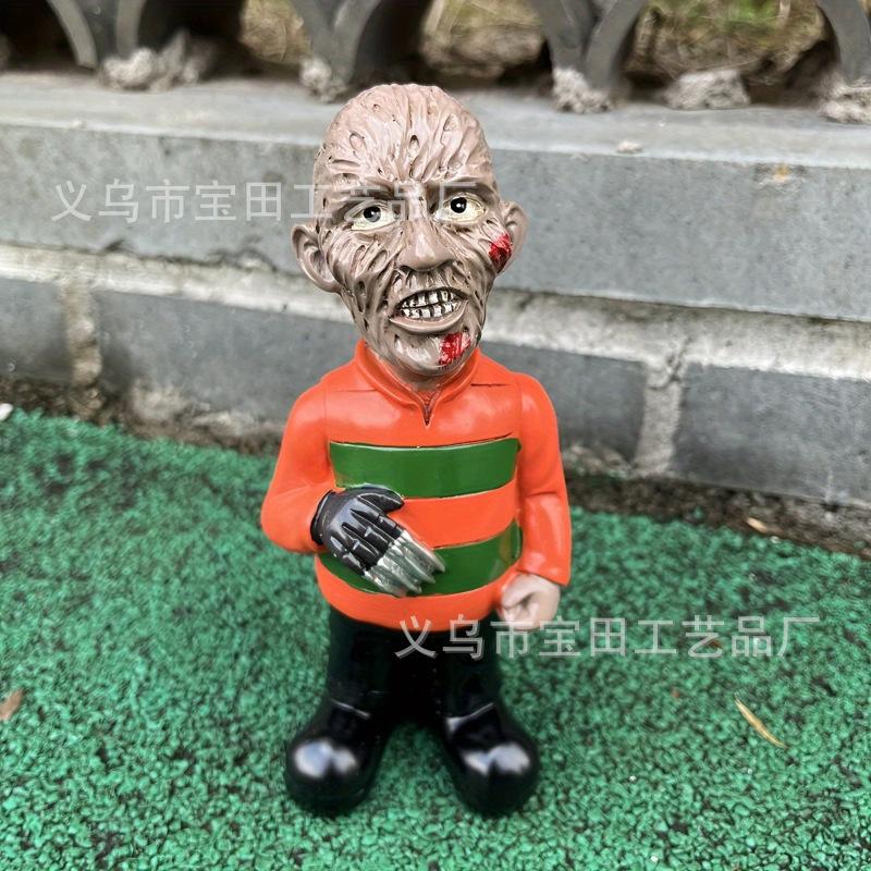 Садовый гном из фильма ужасов Убийца-клоун Кукла Украшение Смоляные поделки