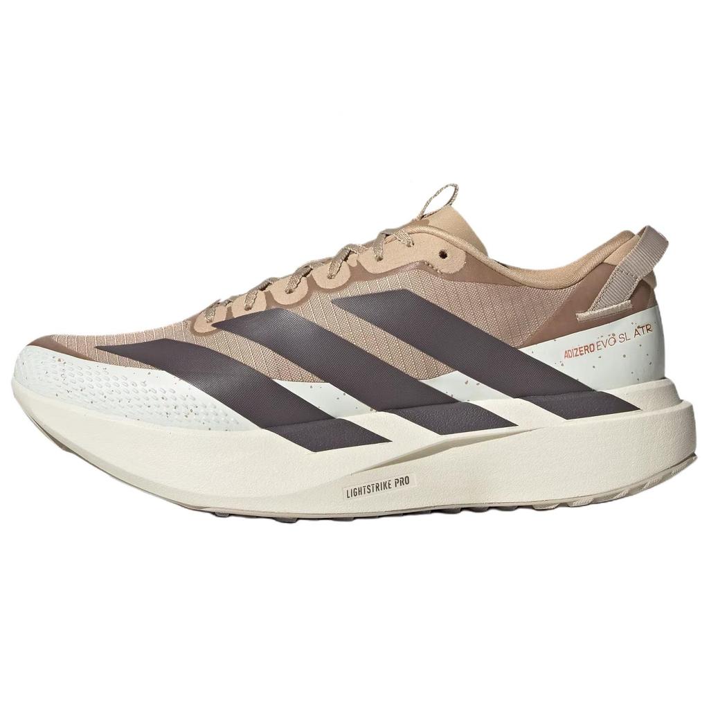 adidas Adizero Evo SL Увеличивающие рост Марафонские Беговые Кроссовки Мужские Бело-Коричневые KK2690